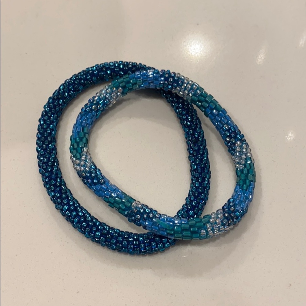 Lily and Laura bracelets made in Nepal!